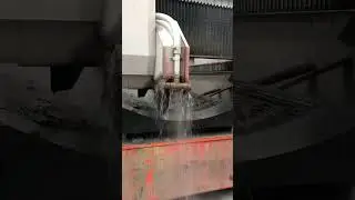 Automatic CNC profiling stone machine granite marble process arc shaped slab concave factory plant