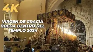 Virgen de Gracia Úbeda dentro de Santa María con la marcha 