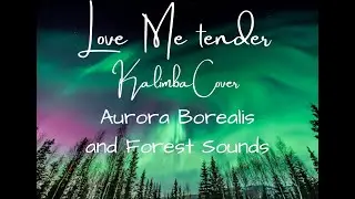 Aurora Borealis-Love Me tender kalimba cover,forest night sounds,relaxing,sleeping sound,calming