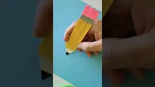Popsicle Stick Craft Pencil #shorts #youtubeshorts #popsiclecrafts #craftsforkids #easycrafts