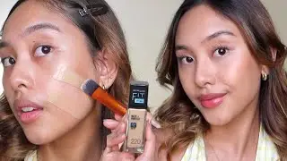 Устойчивая к маслам и поту основа для лета? ☀️ Обзор новой тональной основы Fit Me с аэрогелем + ...