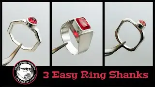 3 Fun Ring Shank Ideas:  A Silversmithing Tutorial