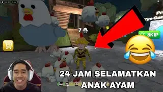 24 JAM SELAMATKAN ANAK AYAM 😂 ESCAPE THE CHICKEN FACTORY 🐔