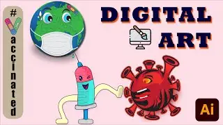 DIGITAL ART on Vaccination! | SPEED ART | Have you been Vaccinated? | COVID-19 | #VACCINATED