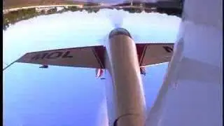 Flying under bridge