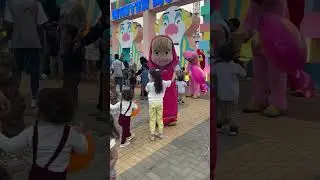 masha and the bear🐻winter moon park Jazan City Saudi Arabia#shorts #masha#bear#cartoon #viral#real