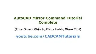 AutoCAD Mirror Command Tutorial Complete | Mirror Text Reverse, Upside Down, Mirror Hatch, Mirrtext