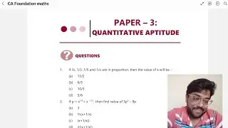 Maths | CA Foundation | RTP Sept 24 l Quantitative aptitude in Tamil