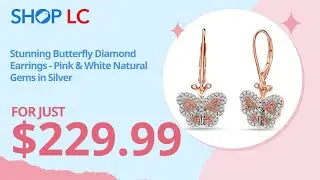 Doorbuster Pink & White Diamond Butterfly Earrings Vermeil 0.50ctw