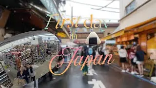 ⋆🍙.🌂𖥔˚ rainy first day in japan | 🍢 tsukiji market, ginza 🛍️, conbini runs