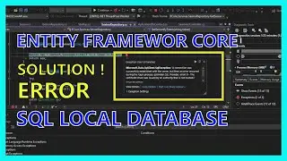Resolve Error To Conect Entity Framework Core with SQL Server Local #net #asp.netcore #netcore