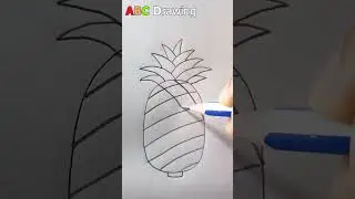 Pineapple Drawing | easy Drawing Shorts #shorts #drawing #art