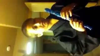 Kid plays recorder with his nose like a boss