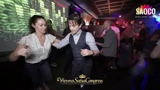 Adnan Harmandic and Andrea Salsa Dancing at Vienna Salsa Congress 2019 Pre Party, Thu 05.12.2019