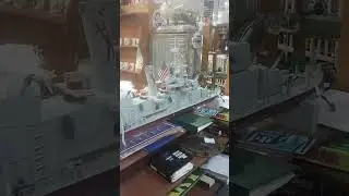 This Model Boat is HUGE! #boat #modelboat #aircraftcarrier #antiques #antiqueshop #boats