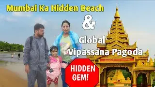 Gorai Beach Mumbai Vlog! Peaceful Sunset & Global Vipassana Pagoda|| Hidden Gem In Mumbai|| #travel
