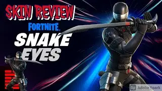 FORTNITE - Snake Eyes Skin Review - GI JOE - Combos - In Game Play - Back Bling -