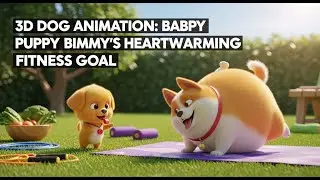 3D Dog Animation: Baby Puppy Bimmy's Heartwarming Fitness Goal | My Puppy Life