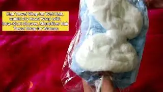 Hair Towel Wrap for Wet Hair, Quick Dry Head Wrap with Bow-Knot Shower, Microfibe towel
