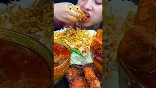 Eating Spicy Chicken Curry with Basmati Rice 🔥 #mukbang #viralshort #food #eatingsounds #eating