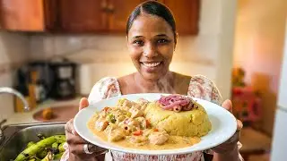 🇩🇴 PECHUGAS ALA CREMA😋Y  MANGU SABOR CRIOLLO 