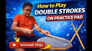 Double strokes on practice pad