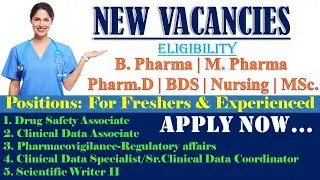 #21_Latest pharma jobs | pharmacy vacancy 2020 | interview | pharmaceutical companies | high salary