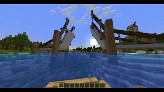 Fully Functional River Drawbridge  |  Minecraft Create Mod