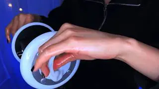 ASMR Oil Ear Massage for Faster Sleep 👂 3Dio, whisper, gloves / オイル耳マッサージ
