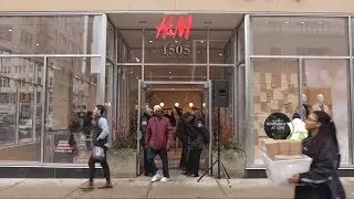 Downtown Detroit's NEW H&M Clothing Store Grand Opening