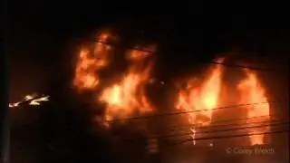 Fall River, MA firefighters battle overnight 3-alarm mill fire.