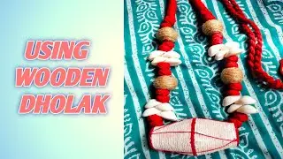 Wooden dhol necklace || how to make handmade jewellery || #handmadejewellery