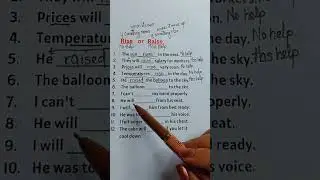RISE vs RAISE | Do You Know the Difference? English Grammar Test