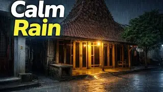 Calm Rain on Wooden House (No Ads) | 1 Hour Deep Sleep & Stress Relief ASMR #rain #rainoundforsleep