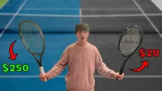 CHEAP vs EXPENSIVE Tennis Racket (Play Test)