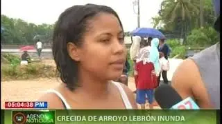 Crecida de arroyo Lebrón inunda 30 viviendas en Pedro Brand