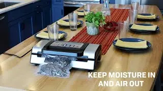 Nesco Deluxe Food VS-12 Vacuum Sealer, 130 Watts. Purchase link below.