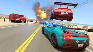 Realistic High Speed ​​Crashes #19 |  BeamNG.drive [GGH]