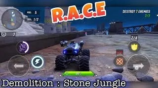 R.A.C.E : Rocket Arena Car Extreme | Android HD Gameplay | Demolition Race - Stone Jungle