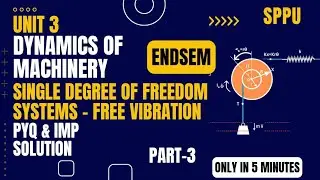 Dynamics of Machinery | Single Degree of Freedom Systems &ndash; Free Vibration  | PYQ & IMP SOLUTION SPPU
