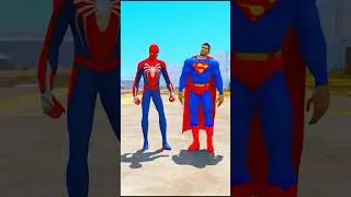 GTA V : Spiderman Saving Superman From Red Hulk 😮| ep 68 #shorts #shortsfeed #gta5 #gaming