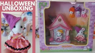 Sylvanian Families Marshmallow Mouse Halloween House Unboxing (Calico Critters)