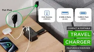 Travel Power Strip with Multiple Outlets portable cruise approved power strip small non surge