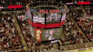 Craig Cunningham Ceremonial Puck Drop vs Minnesota 4-8-17