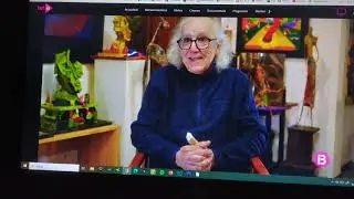Pep Roig, periodista i dibuixant d'humor gr&agrave;fic. Reportatge IB3, programa Origens, de J. A. Mendiola