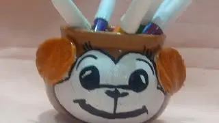 DIY Matka Monkey 🐵 | Ice cream Matka reuse idea | Best out of waste #craft #diy