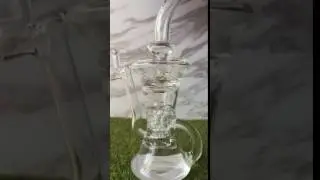 Klein recycler rig bongs Oil rig water pipe with smokey accent Glass Vapor Rigs