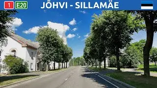 Driving in Estonia. A road from J&otilde;hvi to Sillam&auml;e. 4K