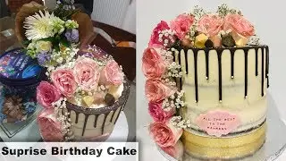 Surprise Birthday Cake from my Husband's Friends!  Homemade cake