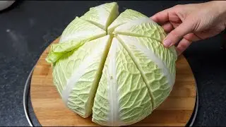 This is the most delicious cabbage I`ve ever eaten! No meat! Delicious and easy to cook!